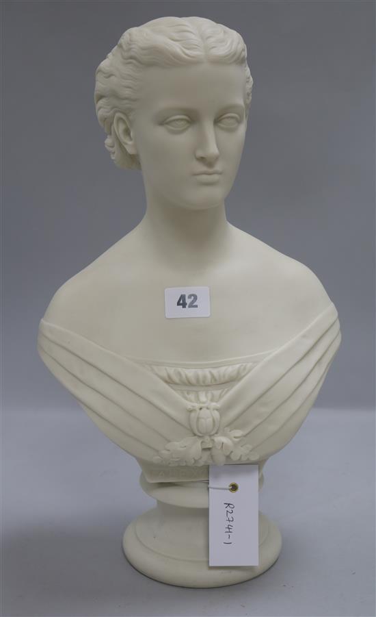 A Copeland parian bust of Princess Alexandra, modelled by Mary Throneycroft